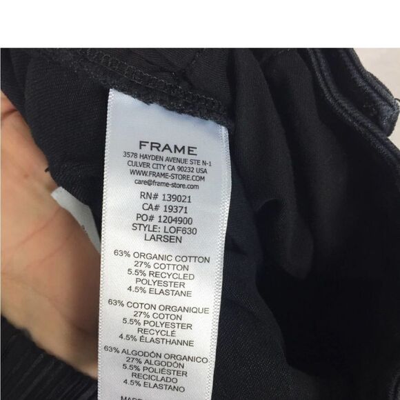 FRAME Le One Flare Front Slit Black size 2 NWT $268 - Picture 7 of 9
